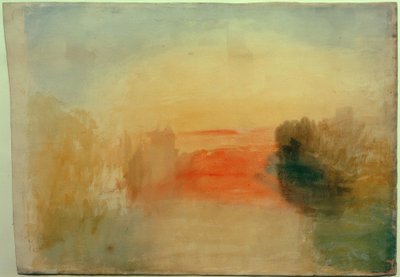 Flusslandschaft: Sonnenuntergang von Joseph Mallord William Turner